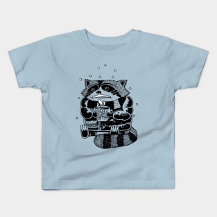 Coffee Raccoon Kids T-Shirt